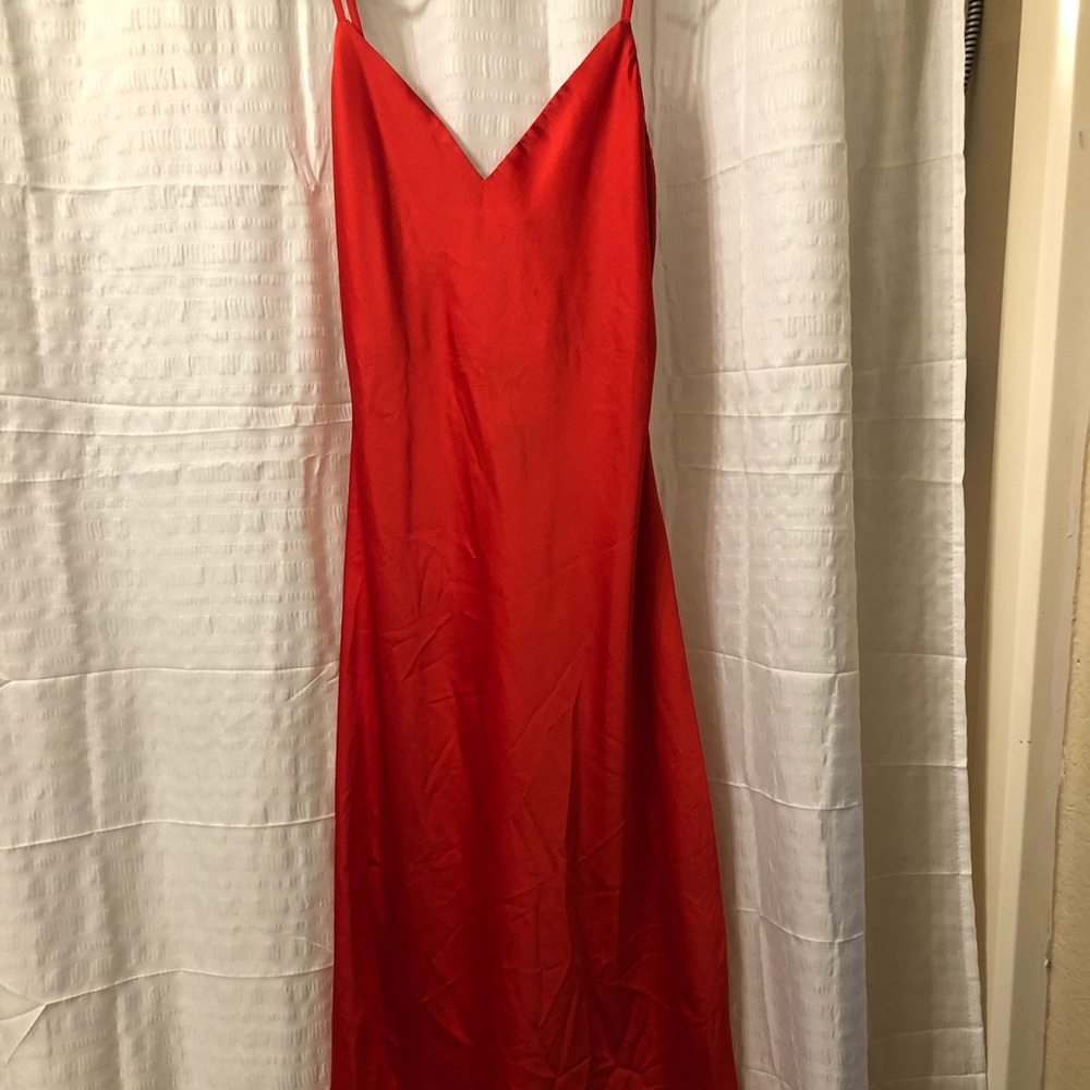 Satin midi dress